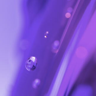 Gouttes mauves, suspendues à l’instant — photographie d'art de Franck Besrest