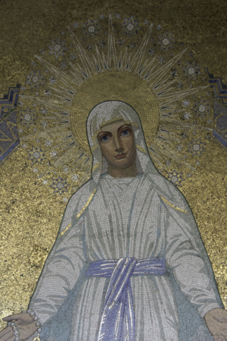 Icône de la Vierge bleue — photographie du patrimoine breton de Franck Besrest