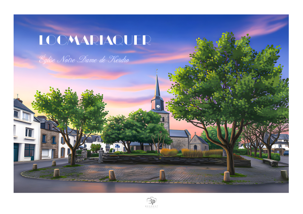 Affiche — Locmariaquer — L'église
