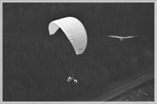 aigle + deltaplane — photographie de montagne de Franck Besrest