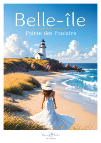 Affiche illustrée — Belle-Île-en-Mer — Bretagne, par Besrest-Photos
