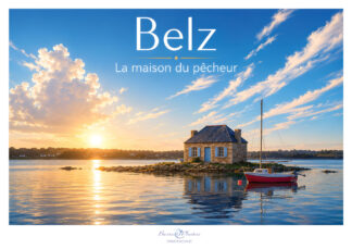 Affiche illustrée — Belz, la Maison du Pêcheur — Bretagne, par Besrest-Photos