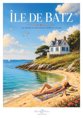 Affiche illustrée — Île de Batz — Bretagne, par Besrest-Photos