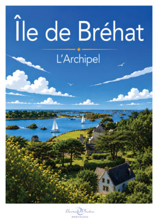 Affiche illustrée — Île-de-Bréhat, l'archipel — Bretagne, par Besrest-Photos