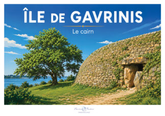 Affiche illustrée — Gavrinis, le cairn — Bretagne, par Besrest-Photos