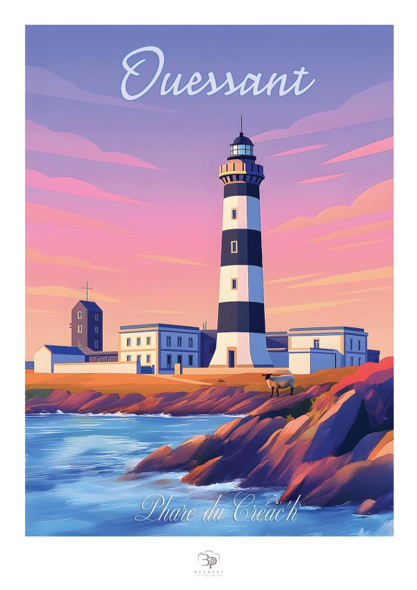 Affiche — Ouessant — Phare du Créac'h